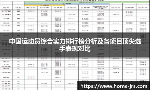 中国运动员综合实力排行榜分析及各项目顶尖选手表现对比